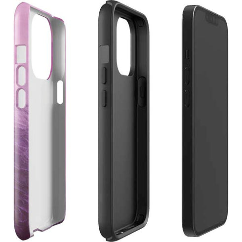 Purple Space Marble iPhone 15 Pro Impact Case