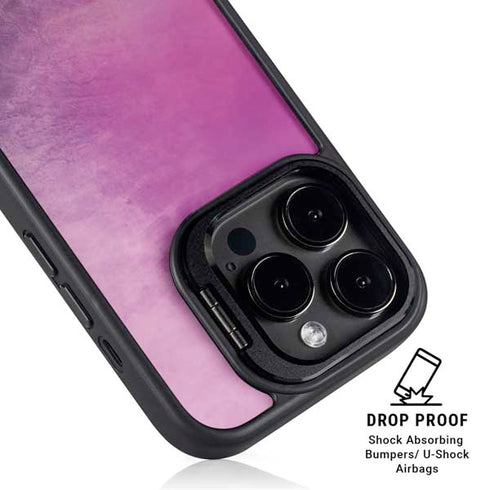 Purple Space Marble iPhone 15 Pro Kickstand Case