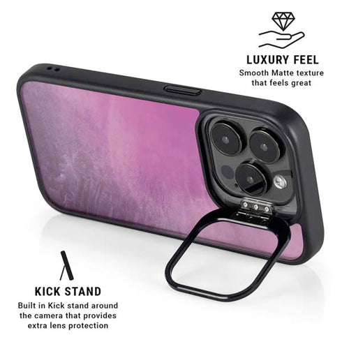 Purple Space Marble iPhone 15 Pro Max Kickstand Case
