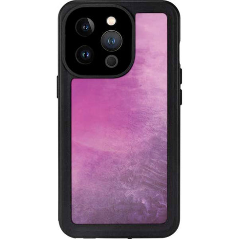 Purple Space Marble iPhone 15 Pro Waterproof Case