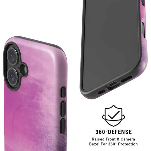 Purple Space Marble iPhone 16 Magsafe Impact Case