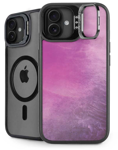 Purple Space Marble iPhone 16 Plus Kickstand Case