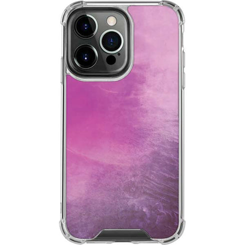 Purple Space Marble iPhone 16 Pro Clear Case