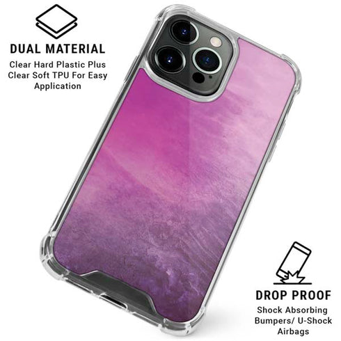 Purple Space Marble iPhone 16 Pro Clear Case