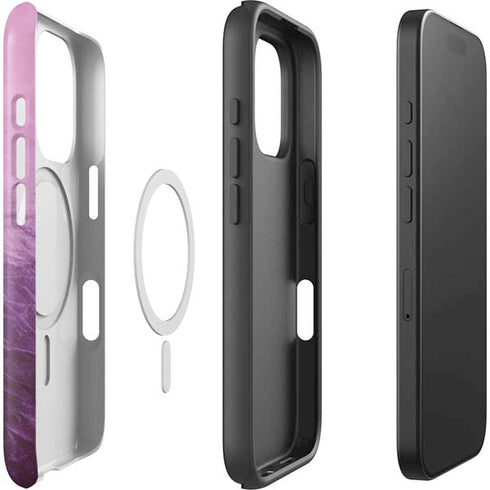 Purple Space Marble iPhone 16 Pro Magsafe Impact Case