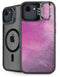 Purple Space Marble iPhone 16e Kickstand Case