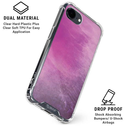 Purple Space Marble iPhone 16e Clear Case