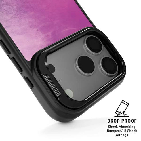 Purple Space Marble iPhone 17 Pro Kickstand Case