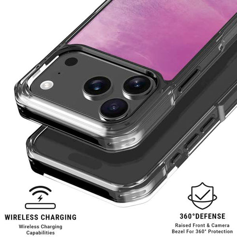 Purple Space Marble iPhone 18 Pro Clear Case