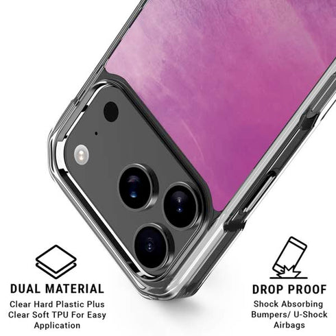 Purple Space Marble iPhone 18 Pro Clear Case