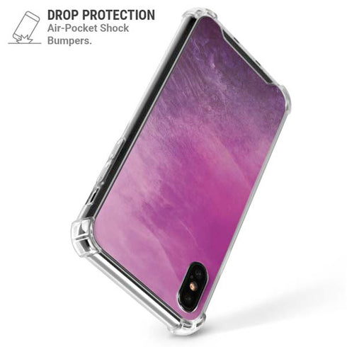 Purple Space Marble iPhone X/XS Clear Case