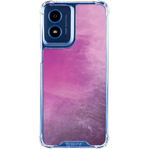 Purple Space Marble Moto G 5G (2024) Clear Case