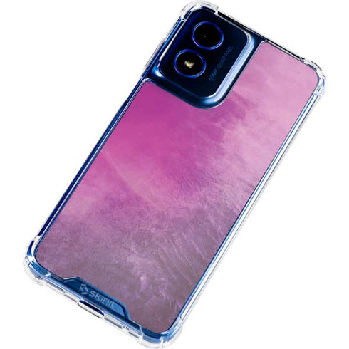 Purple Space Marble Moto G 5G (2024) Clear Case
