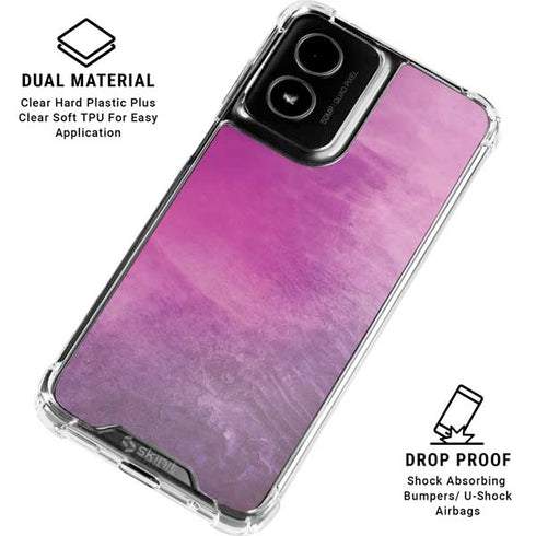 Purple Space Marble Moto G Power 5G (2024) Clear Case