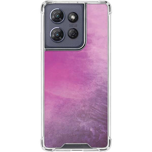 Purple Space Marble Moto G Power 5G (2025) Clear Case