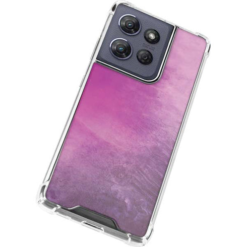 Purple Space Marble Moto G Power 5G (2025) Clear Case
