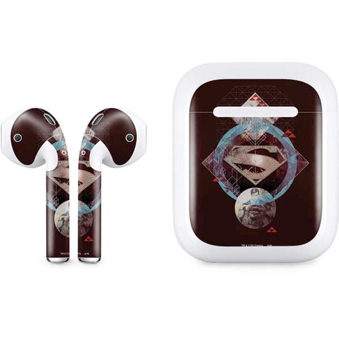 DC Comics Superman Purple Abstract Collage Apple AirPods Skin