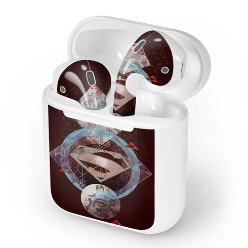 DC Comics Superman Purple Abstract Collage Apple AirPods Skin