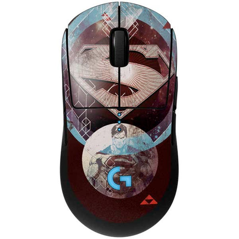 DC Comics Superman Purple Abstract Collage G Pro Wireless Gaming Mouse Skin