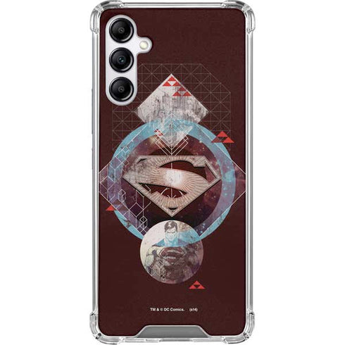 DC Comics Superman Purple Abstract Collage Gabb Phone 4 Clear Case