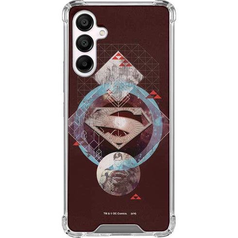 DC Comics Superman Purple Abstract Collage Galaxy A16 5G Clear Case