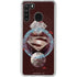 DC Comics Superman Purple Abstract Collage Galaxy A21 Clear Case