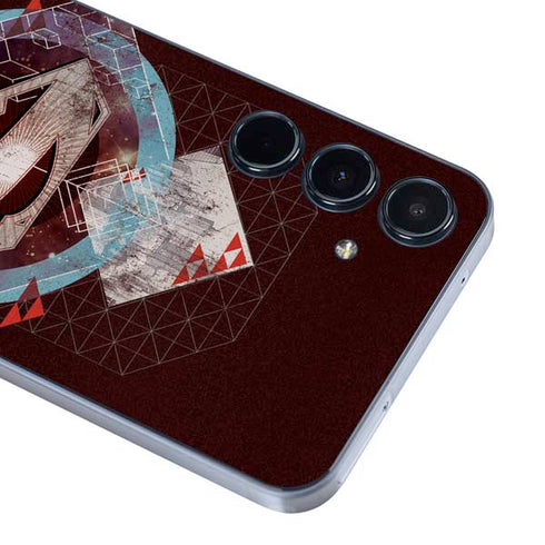 DC Comics Superman Purple Abstract Collage Galaxy A55 5G Skin