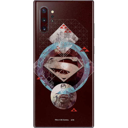 DC Comics Superman Purple Abstract Collage Galaxy Note 10 Plus Skin