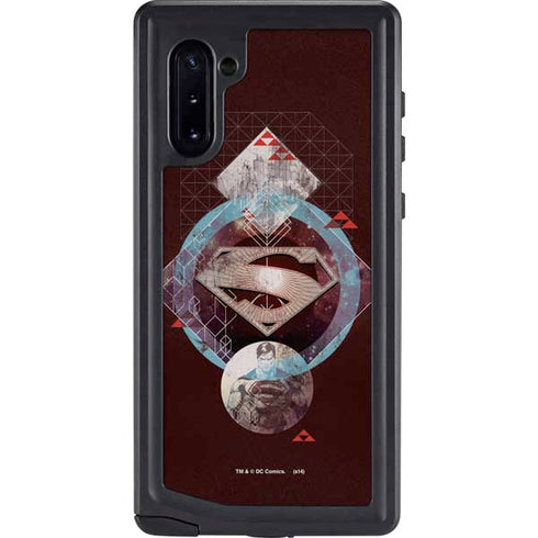 DC Comics Superman Purple Abstract Collage Galaxy Note 10 Waterproof Case