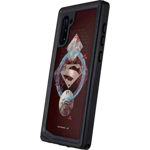 DC Comics Superman Purple Abstract Collage Galaxy Note 10 Waterproof Case