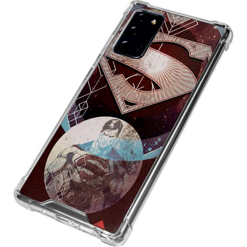DC Comics Superman Purple Abstract Collage Galaxy Note20 5G Clear Case