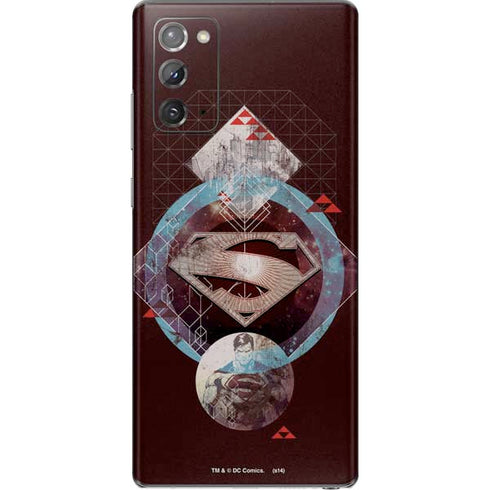 DC Comics Superman Purple Abstract Collage Galaxy Note20 5G Skin