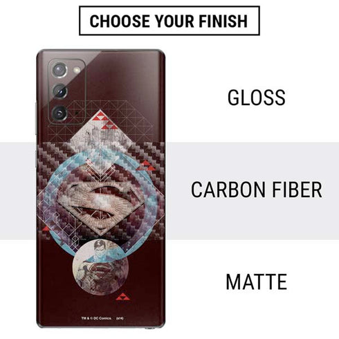 DC Comics Superman Purple Abstract Collage Galaxy Note20 5G Skin
