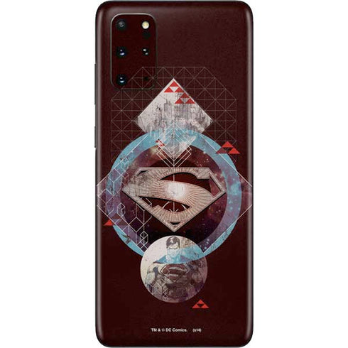 DC Comics Superman Purple Abstract Collage Galaxy S20 Plus Skin