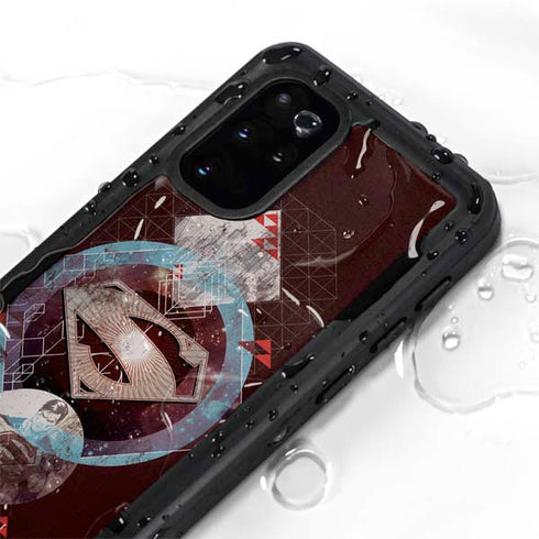 DC Comics Superman Purple Abstract Collage Galaxy S20 Plus Waterproof Case