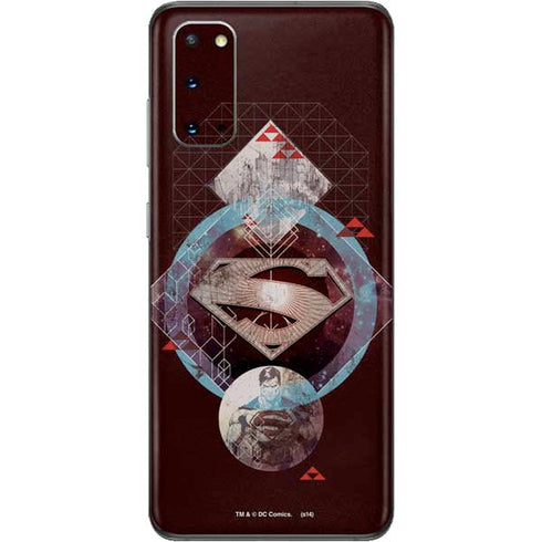 DC Comics Superman Purple Abstract Collage Galaxy S20 Skin