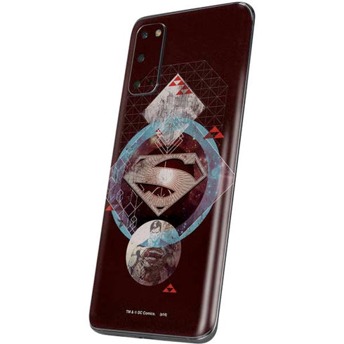 DC Comics Superman Purple Abstract Collage Galaxy S20 Skin