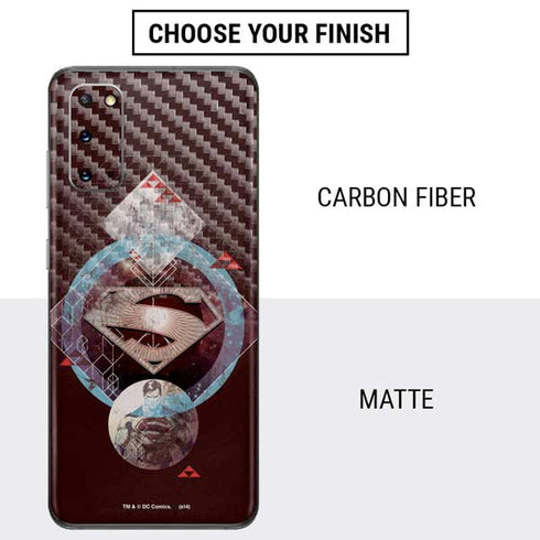 DC Comics Superman Purple Abstract Collage Galaxy S20 Skin