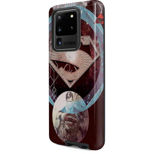 DC Comics Superman Purple Abstract Collage Galaxy S20 Ultra 5G Pro Case