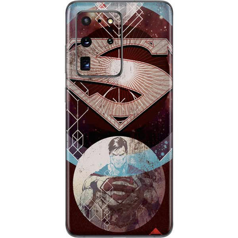 DC Comics Superman Purple Abstract Collage Galaxy S20 Ultra 5G Skin