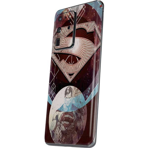 DC Comics Superman Purple Abstract Collage Galaxy S20 Ultra 5G Skin