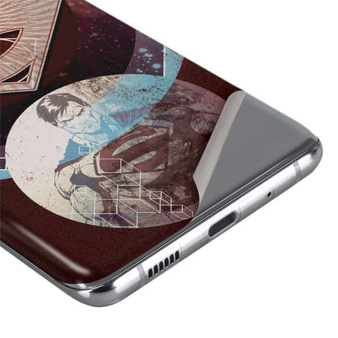 DC Comics Superman Purple Abstract Collage Galaxy S20 Ultra 5G Skin