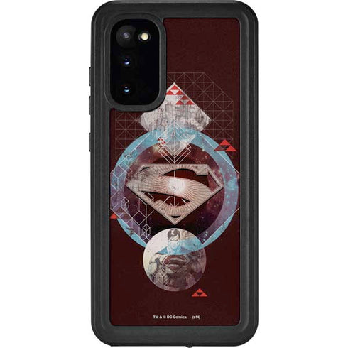 DC Comics Superman Purple Abstract Collage Galaxy S20 Waterproof Case
