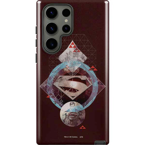 DC Comics Superman Purple Abstract Collage Galaxy S23 Ultra Pro Case