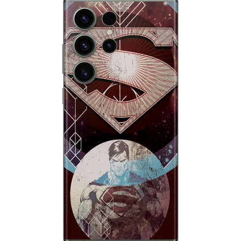 DC Comics Superman Purple Abstract Collage Galaxy Skins