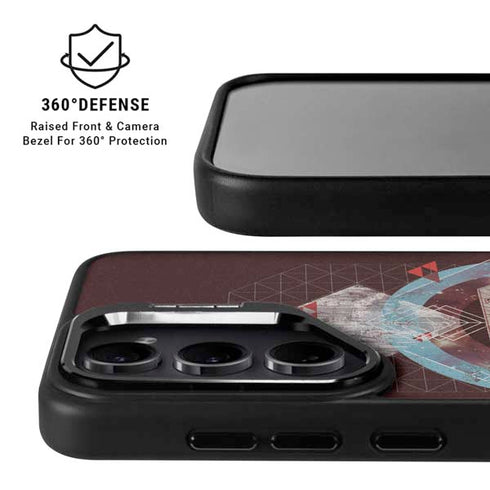 DC Comics Superman Purple Abstract Collage Galaxy S24 FE Kickstand Case