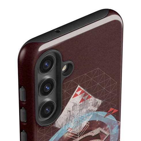 DC Comics Superman Purple Abstract Collage Galaxy S25 Impact Case
