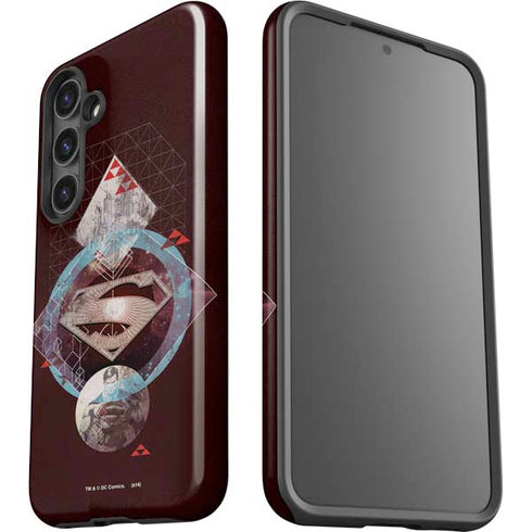 DC Comics Superman Purple Abstract Collage Galaxy S25 Impact Case