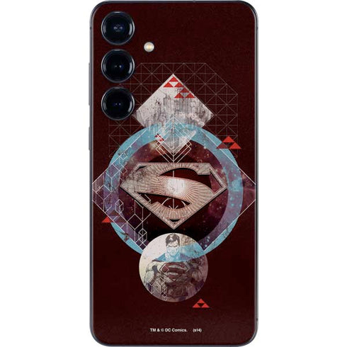 DC Comics Superman Purple Abstract Collage Galaxy S24 Plus Skin