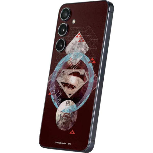 DC Comics Superman Purple Abstract Collage Galaxy S24 Plus Skin